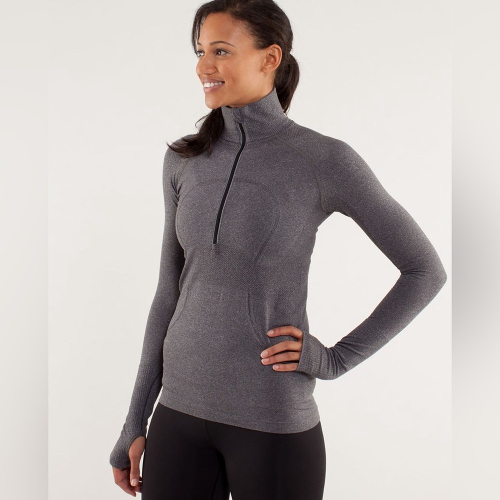 Lululemon Run: Swiftly Tech 1/2 Zip In Heathered … - image 3